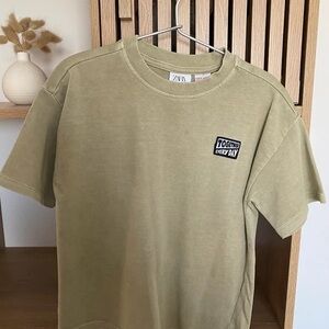 Zara Khaki Men's Short Sleeve Tee